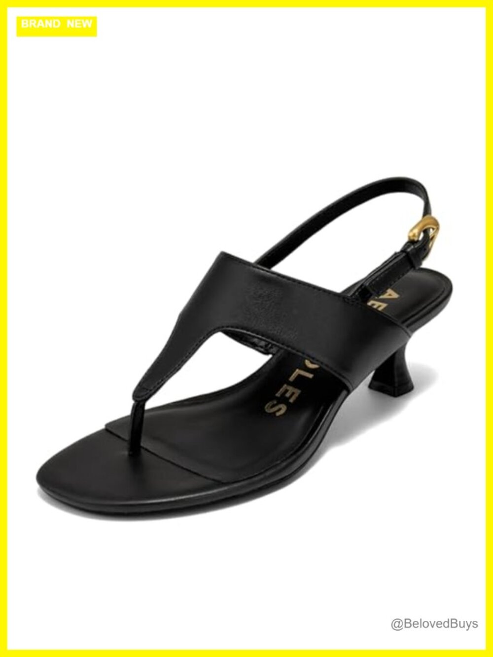 Aerosoles Kora Kitten Heel Sandals Faux Leather Ankle Strap